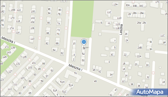 Kobyłka, Mieszka I, 58, mapa Kobyłka