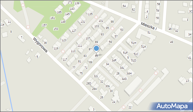 Kobyłka, Mieszka I, 65, mapa Kobyłka