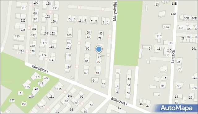 Kobyłka, Mieszka I, 72, mapa Kobyłka