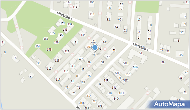 Kobyłka, Mieszka I, 93, mapa Kobyłka