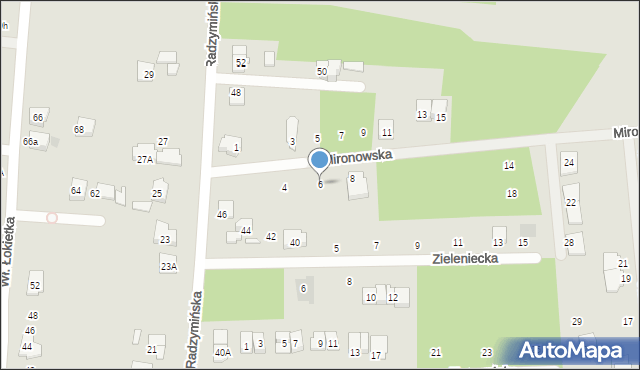 Kobyłka, Mironowska, 6, mapa Kobyłka