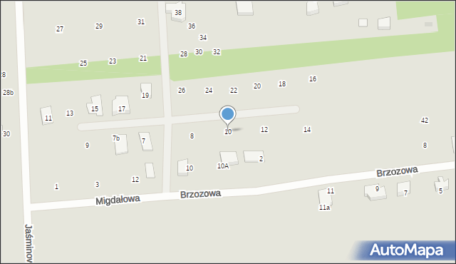 Kobylnica, Migdałowa, 10, mapa Kobylnica
