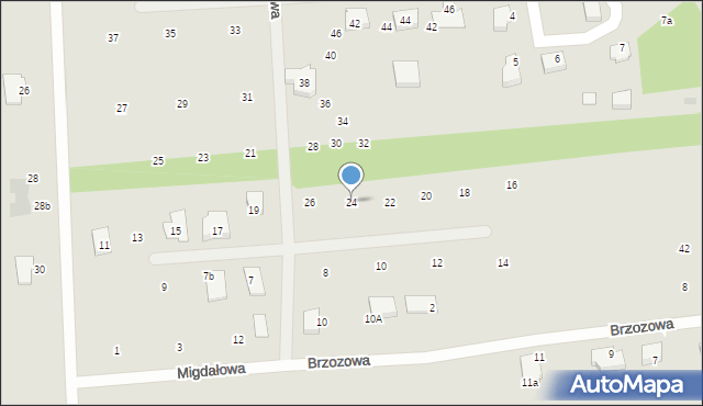 Kobylnica, Migdałowa, 24, mapa Kobylnica