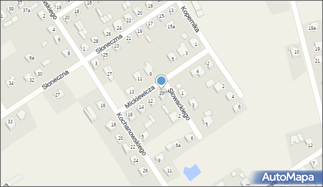Kochanowice, Mickiewicza Adama, 10, mapa Kochanowice