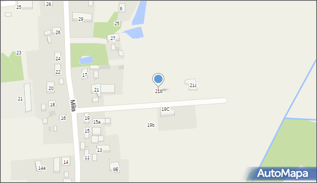 Kochlice, Miła, 21b, mapa Kochlice