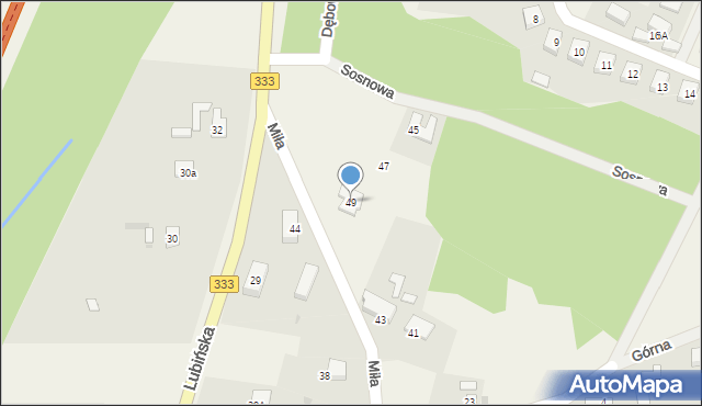 Kochlice, Miła, 49, mapa Kochlice