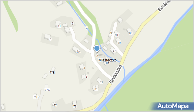 Kocierz Moszczanicki, Miasteczkowa, 2, mapa Kocierz Moszczanicki