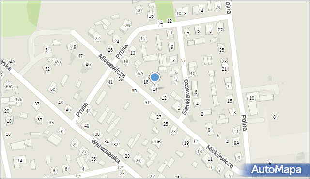 Kock, Mickiewicza Adama, 14, mapa Kock