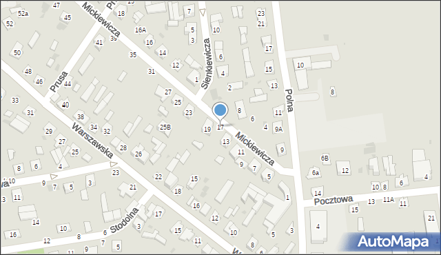 Kock, Mickiewicza Adama, 17, mapa Kock