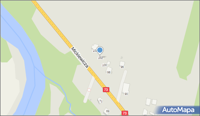 Kołaczyce, Mickiewicza Adama, 102, mapa Kołaczyce