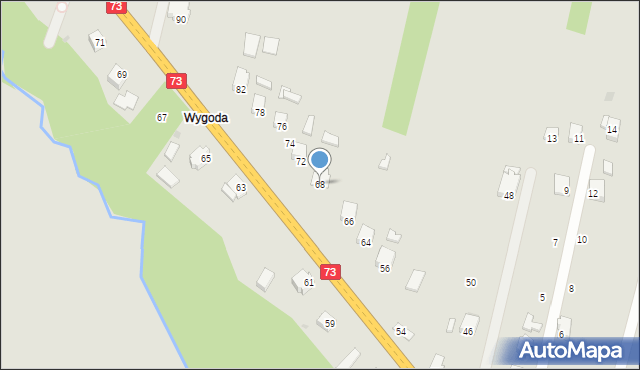 Kołaczyce, Mickiewicza Adama, 68, mapa Kołaczyce