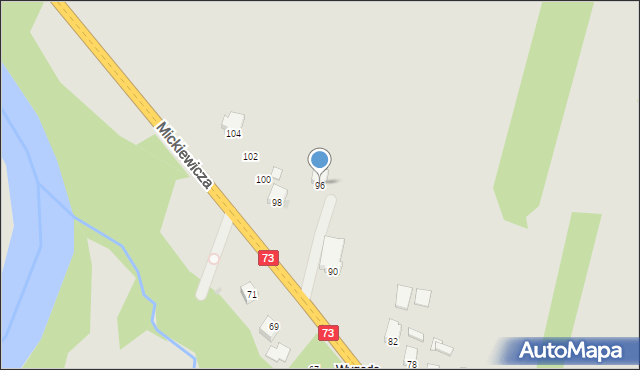Kołaczyce, Mickiewicza Adama, 96, mapa Kołaczyce