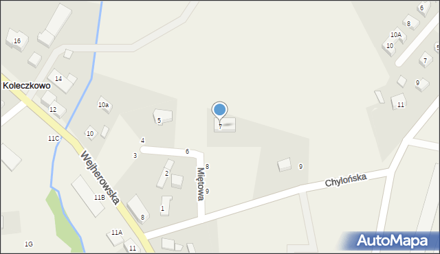 Koleczkowo, Miętowa, 7, mapa Koleczkowo