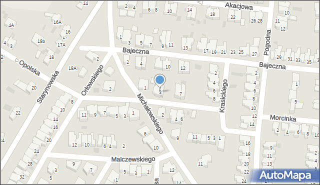 Kołobrzeg, Miła, 3, mapa Kołobrzegu