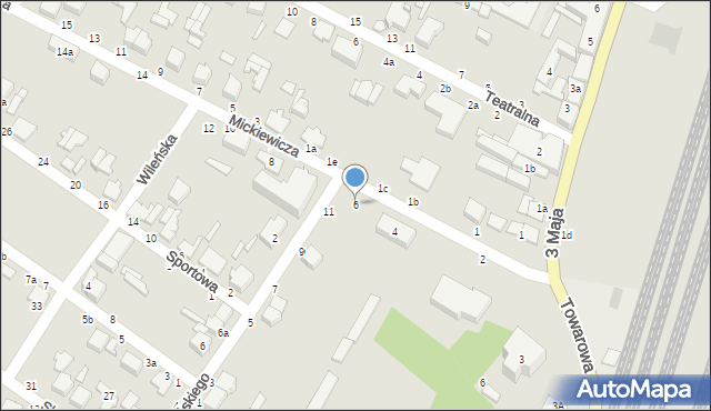 Koluszki, Mickiewicza Adama, 6, mapa Koluszki