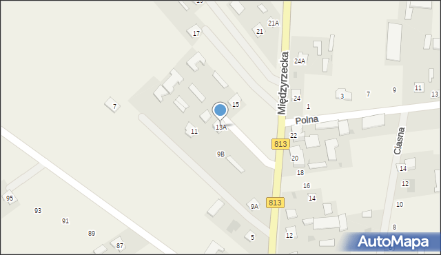 Komarówka Podlaska, Międzyrzecka, 13A, mapa Komarówka Podlaska