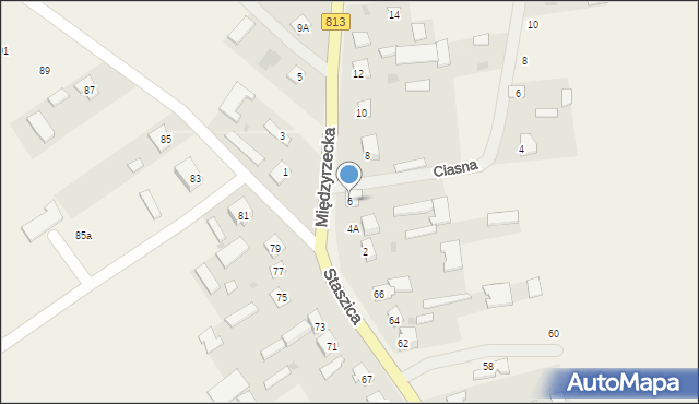 Komarówka Podlaska, Międzyrzecka, 6, mapa Komarówka Podlaska