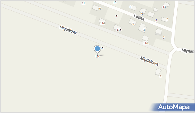 Konarzyce, Migdałowa, 11c, mapa Konarzyce