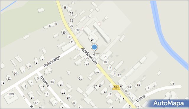 Koniecpol, Mickiewicza Adama, 24, mapa Koniecpol