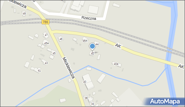 Koniecpol, Mickiewicza Adama, 42, mapa Koniecpol