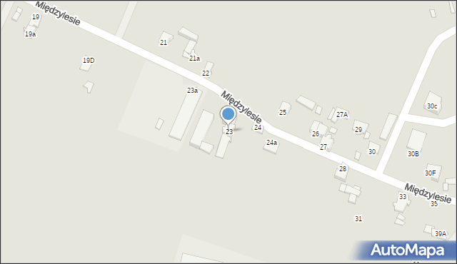 Konin, Międzylesie, 23, mapa Konina