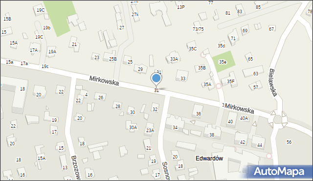 Konstancin-Jeziorna, Mirkowska, 31, mapa Konstancin-Jeziorna