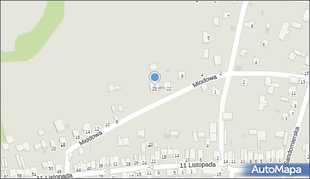 Koprzywnica, Miodowa, 21, mapa Koprzywnica