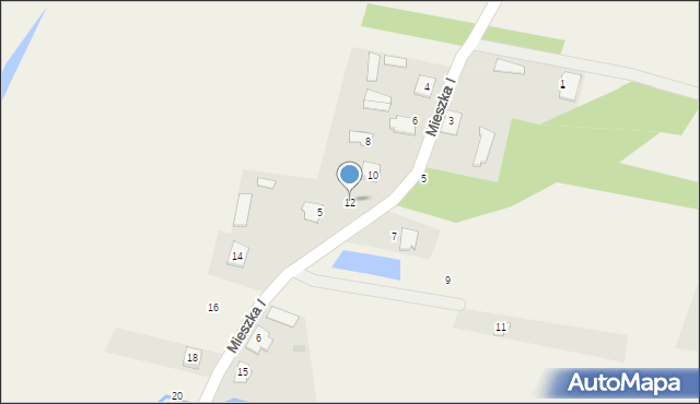 Kordowo, Mieszka I, 12, mapa Kordowo