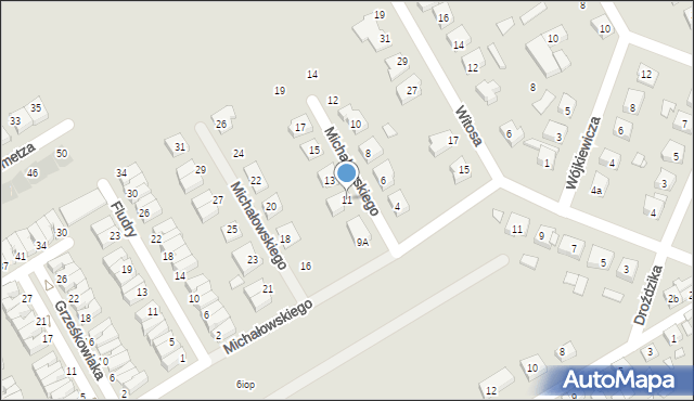 Kórnik, Michałowskiego Stanisława, 11, mapa Kórnik