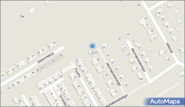 Kórnik, Michałowskiego Stanisława, 31, mapa Kórnik