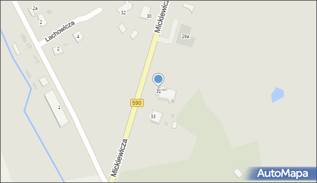 Korsze, Mickiewicza Adama, 31, mapa Korsze