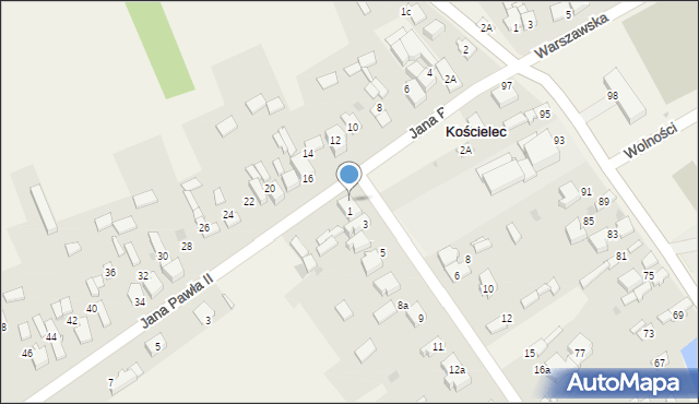 Kościelec, Miodowa, 2, mapa Kościelec