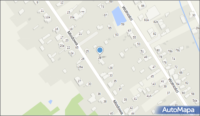 Kościelec, Miodowa, 28, mapa Kościelec