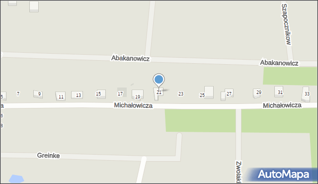 Kościerzyna, Michałowicza Jana, 21, mapa Kościerzyna