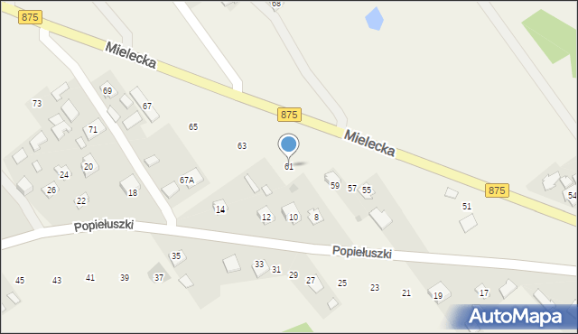 Kosowy, Mielecka, 61, mapa Kosowy