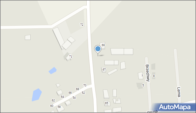 Kostrzyn, Mickiewicza Adama, 69a, mapa Kostrzyn