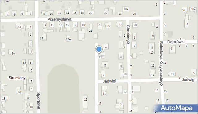 Kostrzyn, Mieszka I, 3, mapa Kostrzyn