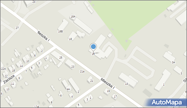 Koszalin, Mieszka I, 16, mapa Koszalina