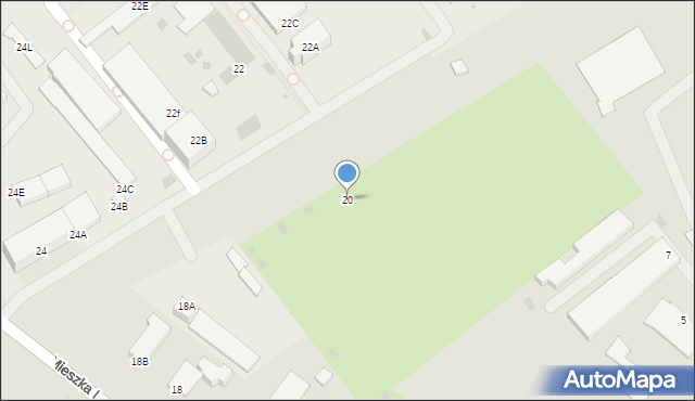 Koszalin, Mieszka I, 20, mapa Koszalina