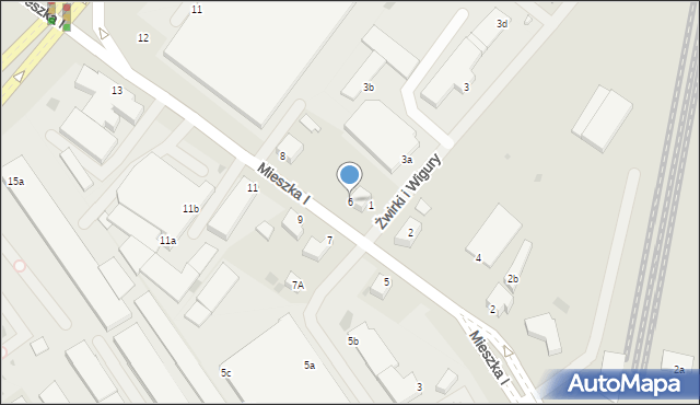 Koszalin, Mieszka I, 6, mapa Koszalina