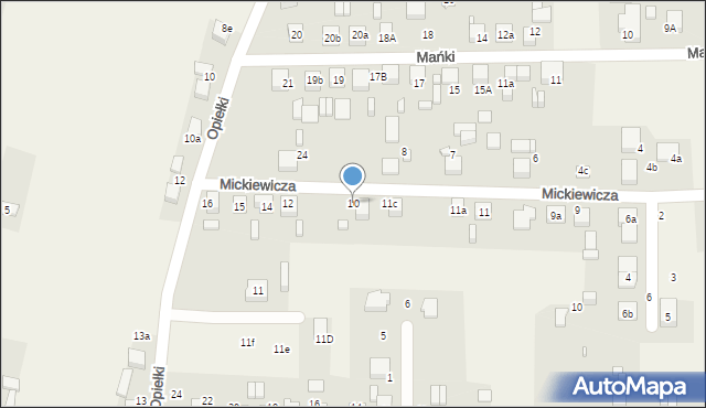 Koszęcin, Mickiewicza Adama, 10, mapa Koszęcin