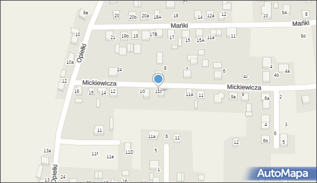 Koszęcin, Mickiewicza Adama, 11c, mapa Koszęcin