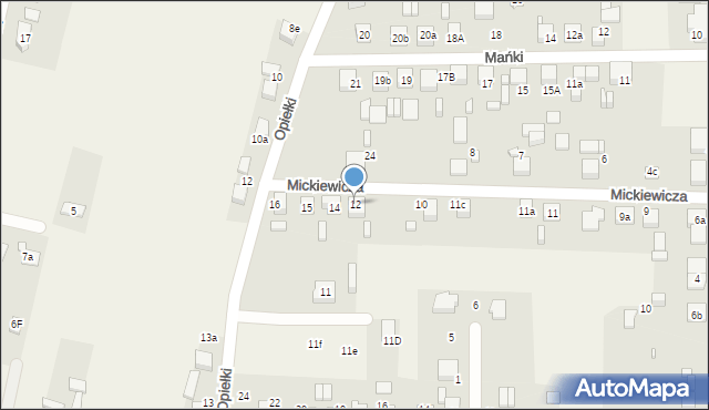 Koszęcin, Mickiewicza Adama, 12, mapa Koszęcin