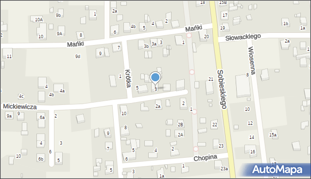 Koszęcin, Mickiewicza Adama, 3, mapa Koszęcin