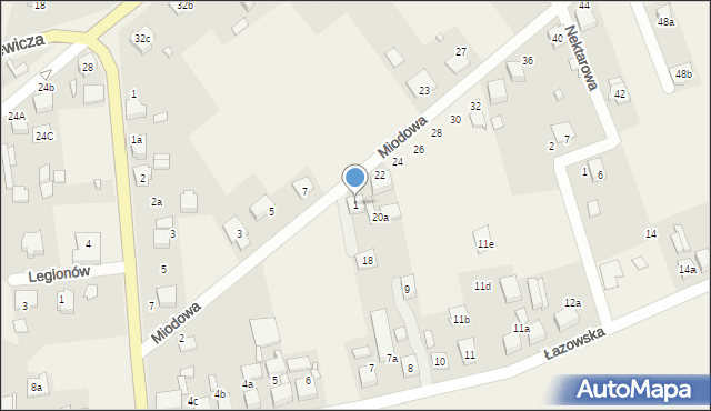 Koszęcin, Miodowa, 20, mapa Koszęcin