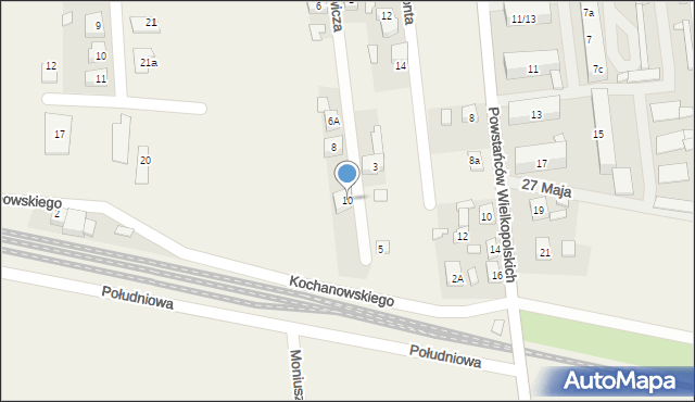Kotlin, Mickiewicza Adama, 10, mapa Kotlin