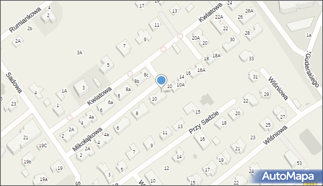 Kowale, Mikołajkowa, 10a, mapa Kowale