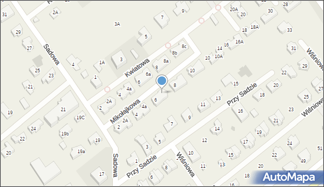 Kowale, Mikołajkowa, 6a, mapa Kowale