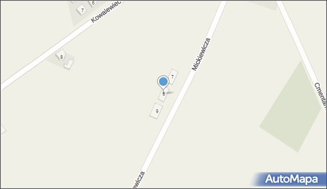Kowalew, Mickiewicza Adama, 8, mapa Kowalew
