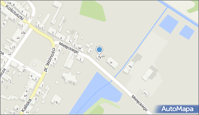 Koźminek, Mielęckiego Andrzeja, 7a, mapa Koźminek